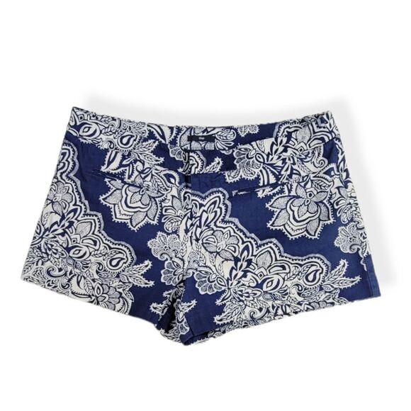 Gap Blue and White Floral Paisley Shorts Size 14 - Picture 1 of 3